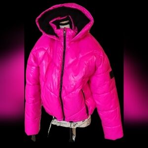LOVE & SPORTS Kids Pink Puffer Jacket girls 12-14 L